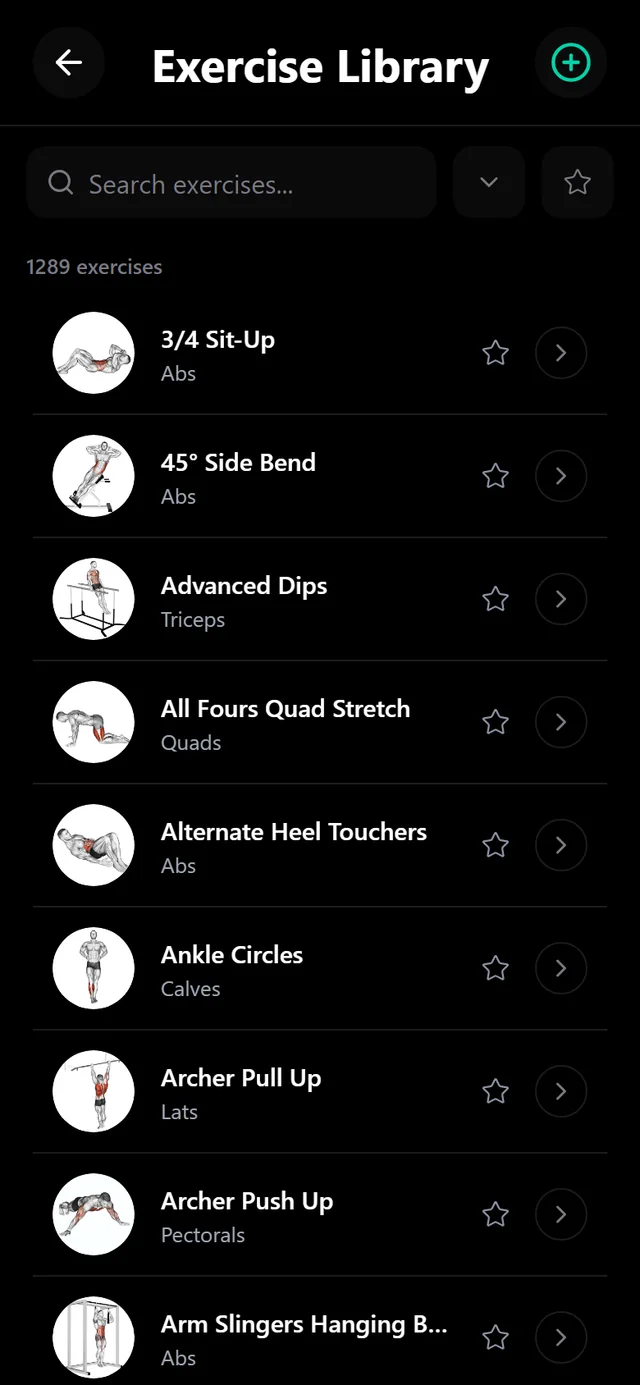 Exercise library